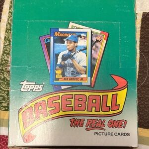 Topps Baseball Box of Rack Packs from 1990.